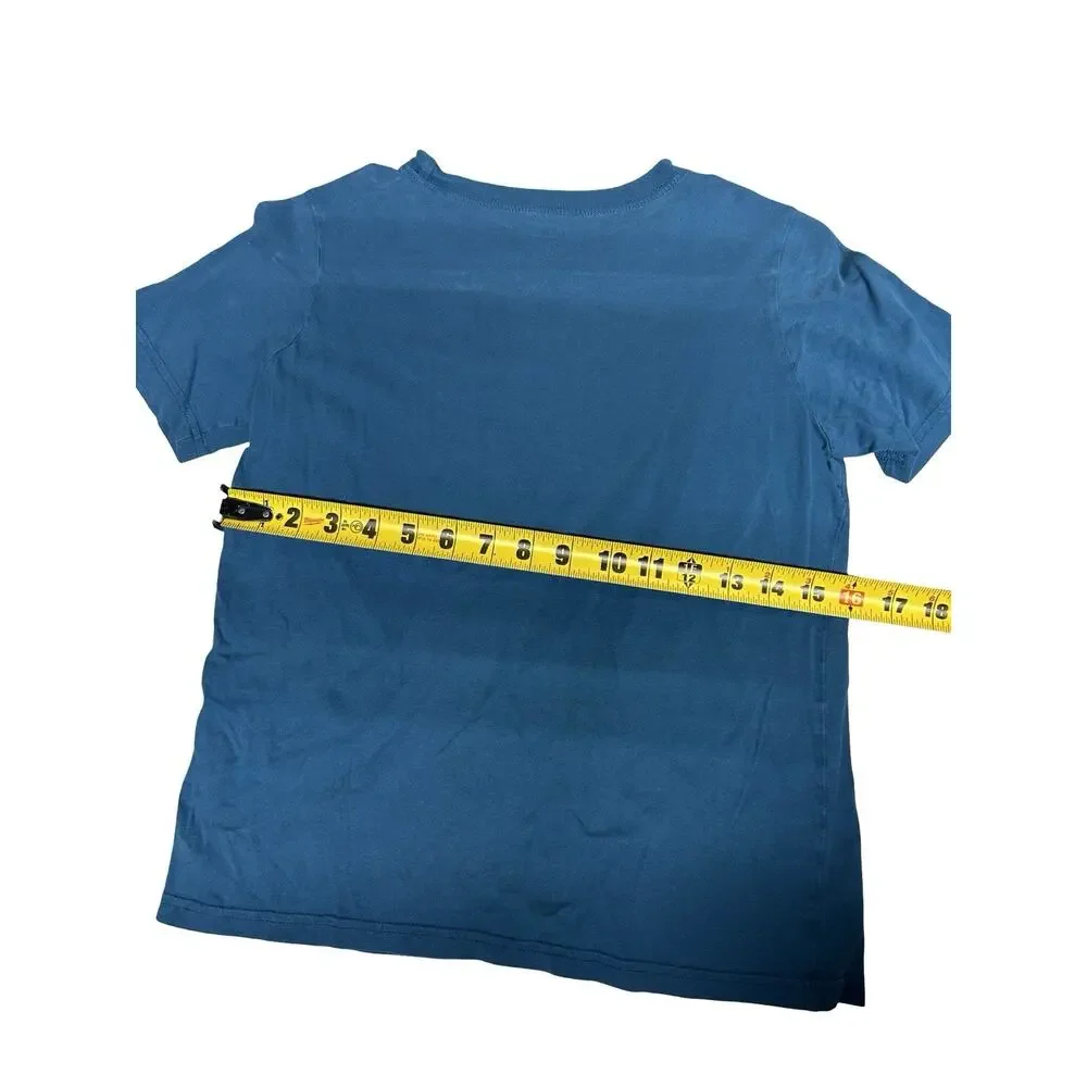 Carter’s Kids T-Rex Skeleton Graphic T-Shirt Boys Size 10 Blue Dinosaur Tee